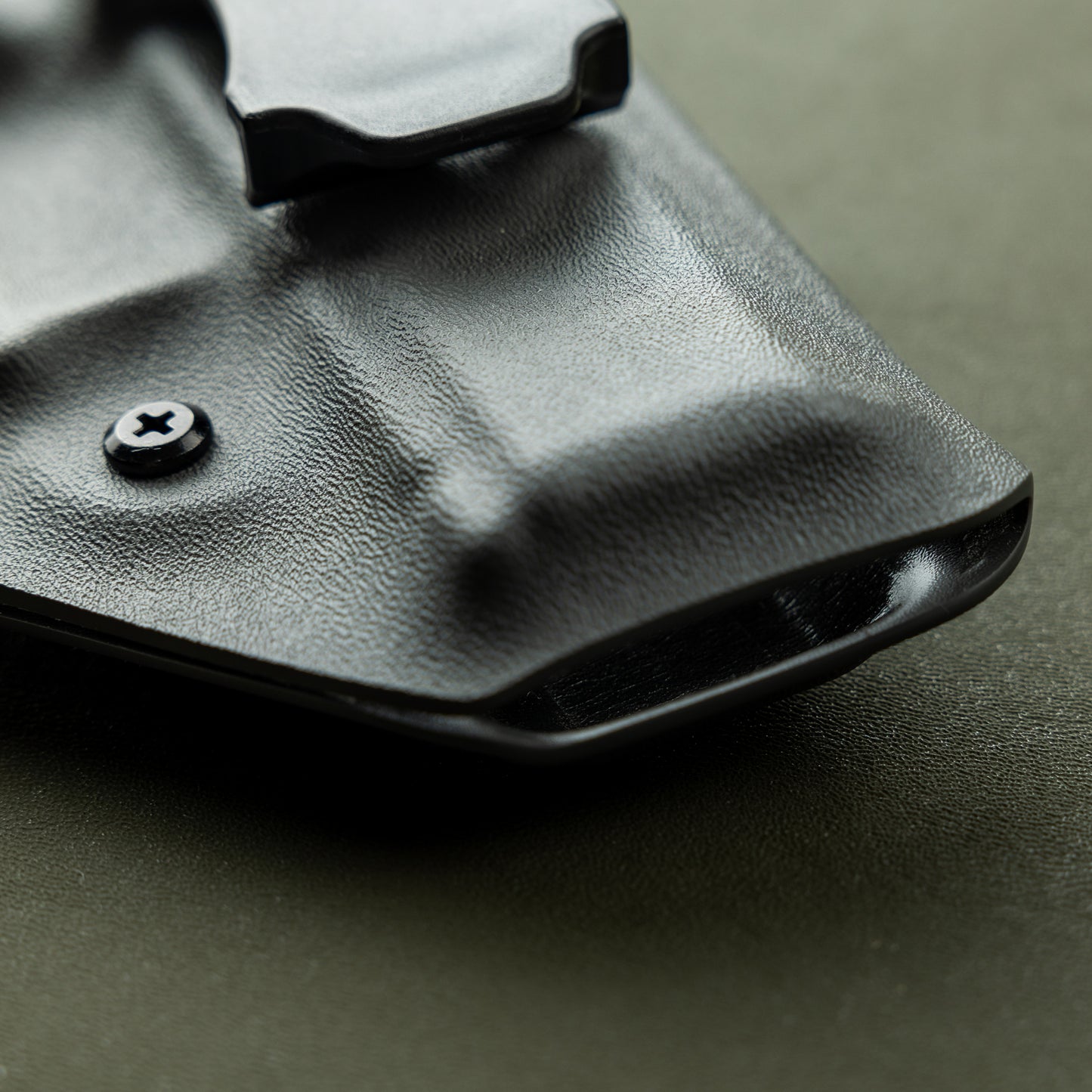 AIWB Kydex Holster, Grey, Front View, Close-up, Entryway