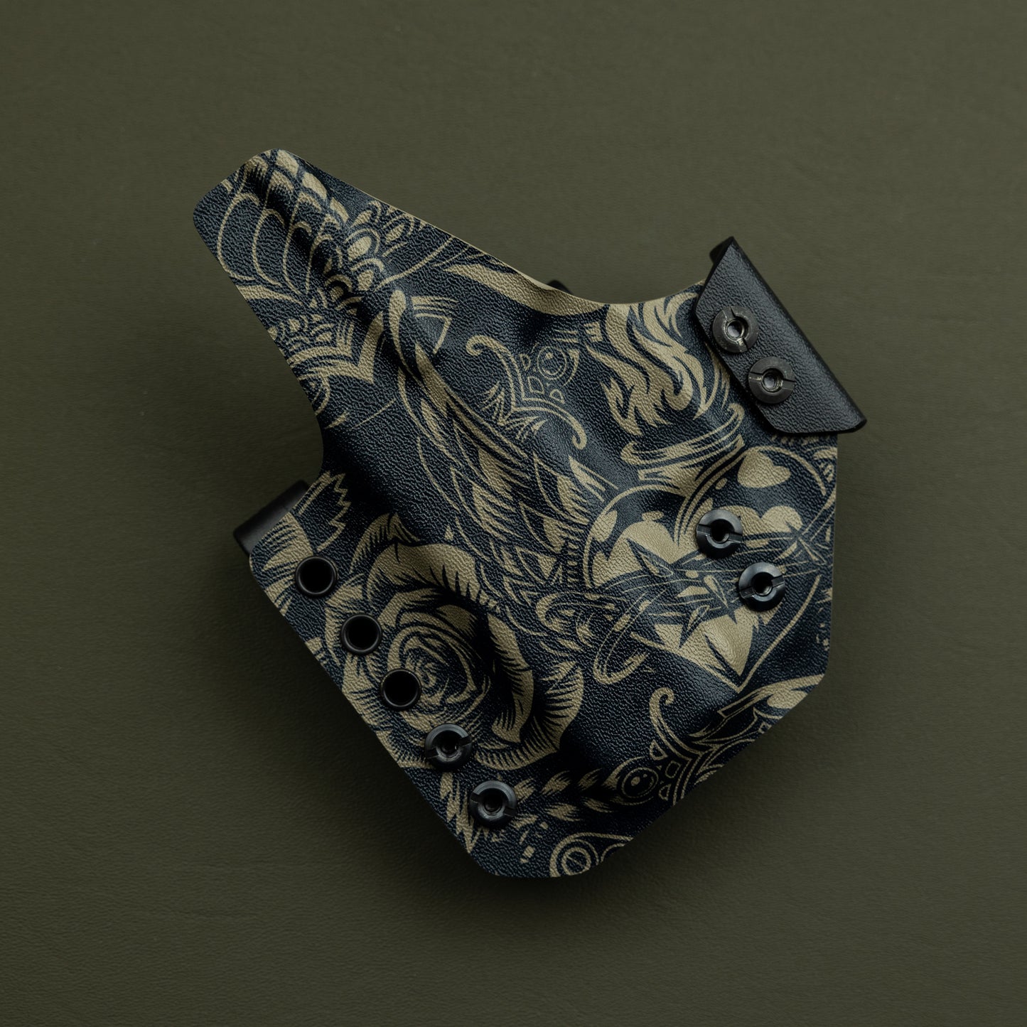 AIWB Kydex Holster, Dual Clip, Infused, Back View