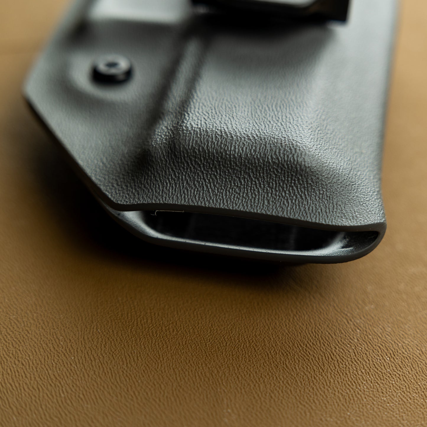 IWB Kydex Holster, Grey, Front View, Close-up, Entryway