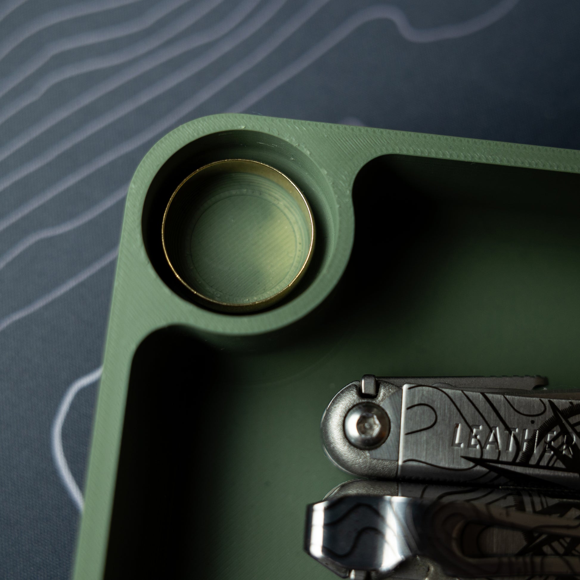 EDC Tray, Close-up, Top Left